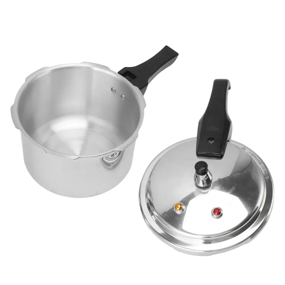 Versatile 3L aluminum pressure cooker, designed for efficient home cooking on any gas stove.