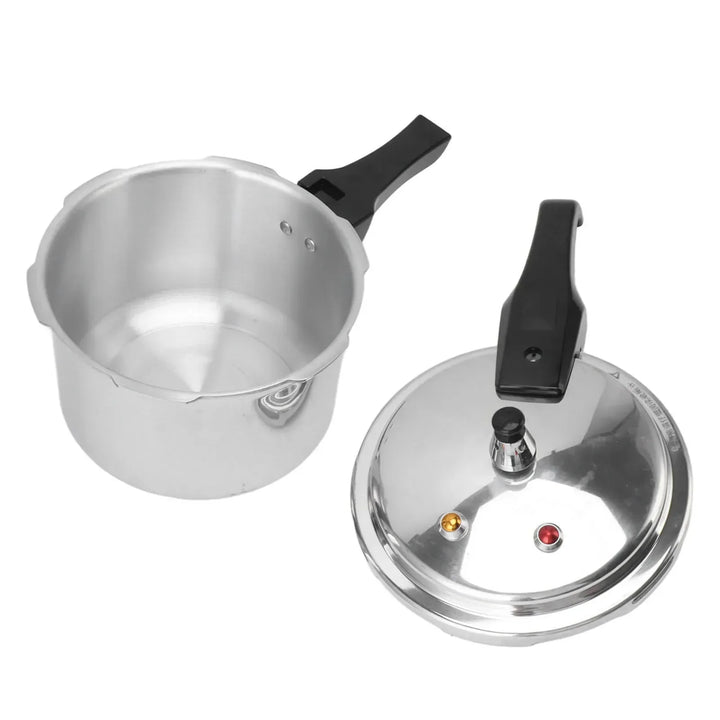 Versatile 3L aluminum pressure cooker, designed for efficient home cooking on any gas stove.