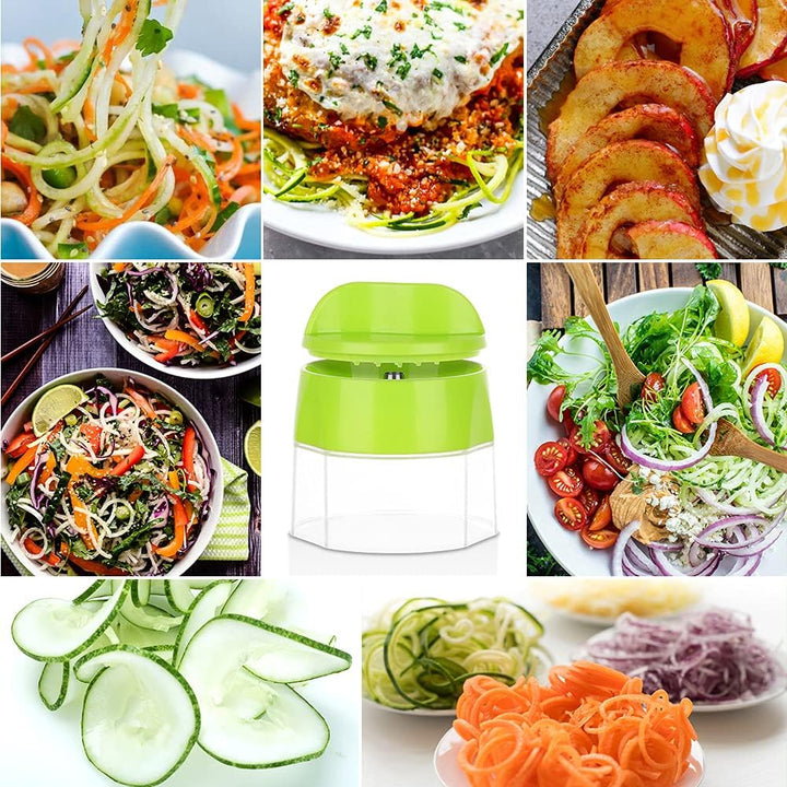 Versatile 4-in-1 zoodle maker and vegetable slicer for quick, healthy meal prep.