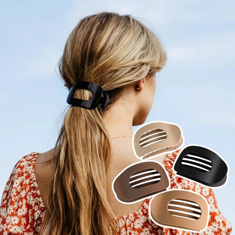 4-pack strong hold hair claw clips for women, perfect for thick hair styling & securing ponytails.
