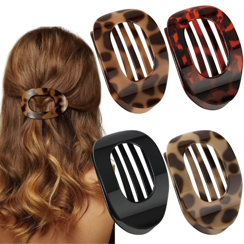 Set of 4 strong hold claw clips for women. Durable hair accessories for all hair types & styling.