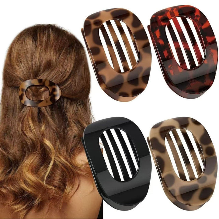 Set of 4 strong hold claw clips for women. Durable hair accessories for all hair types & styling.