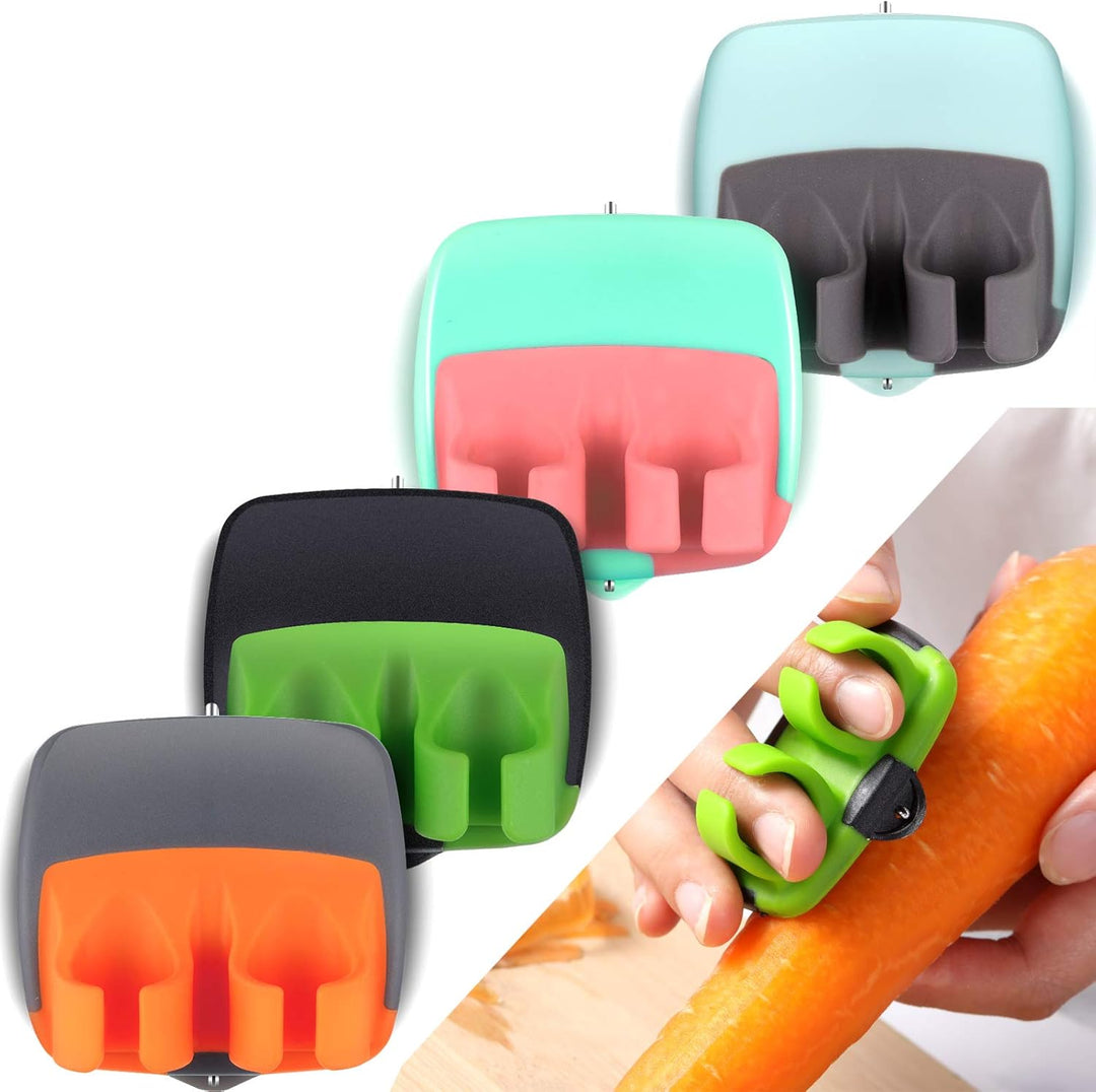 4-piece finger vegetable peeler set: ergonomic, sharp, for efficient food prep in any kitchen