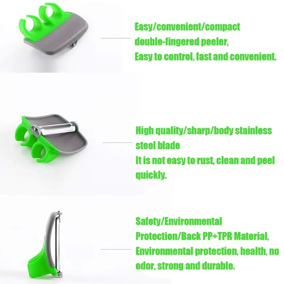 Ergonomic 4-piece finger peeler set, essential kitchen accessories for fruit and vegetable prep
