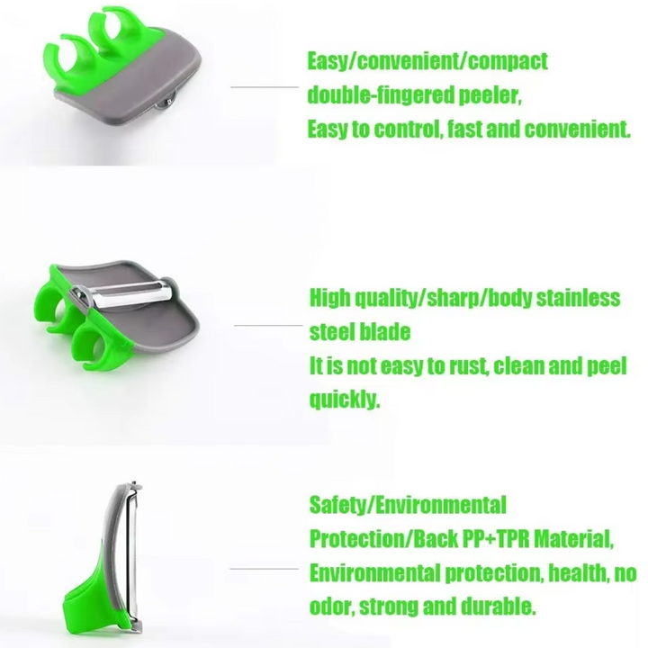 Ergonomic 4-piece finger peeler set, essential kitchen accessories for fruit and vegetable prep