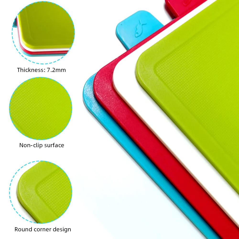 PrepTidy 4-piece cutting board set, includes distinct boards & a sleek holder for efficient kitchen organization.