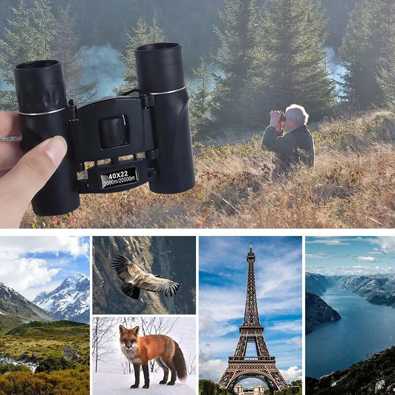 Durable 40x22 HD binoculars, a professional hunting telescope for clear, long-range outdoor observation.