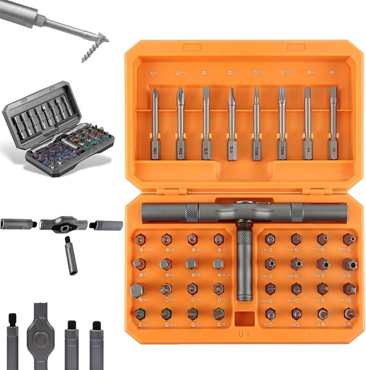Portable Fixaro 42-in-1 precision repair tool kit, compact and ready for use