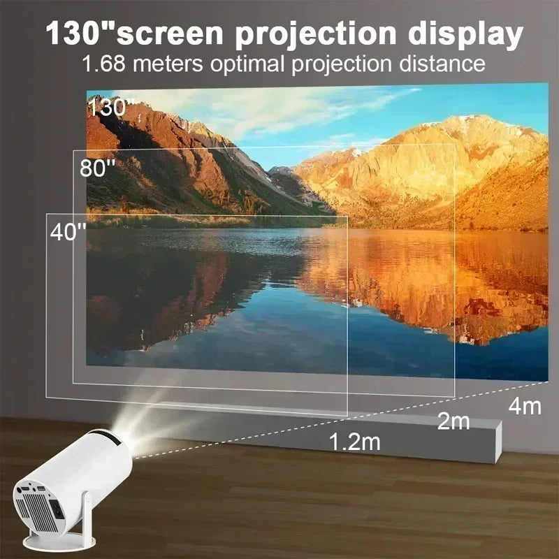 Universal 4K gaming projector for thrilling indoor experiences and outdoor movie nights.
