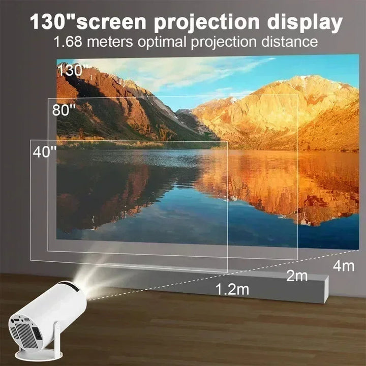 Universal 4K gaming projector for thrilling indoor experiences and outdoor movie nights.