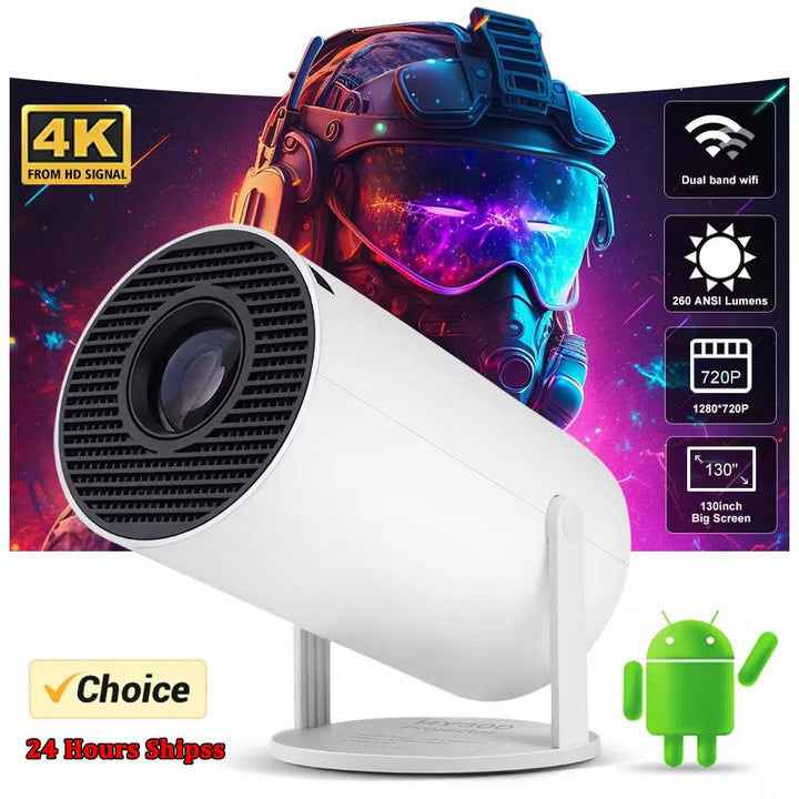 High-performance 4K projector transforming any space into a home theater or outdoor cinema.