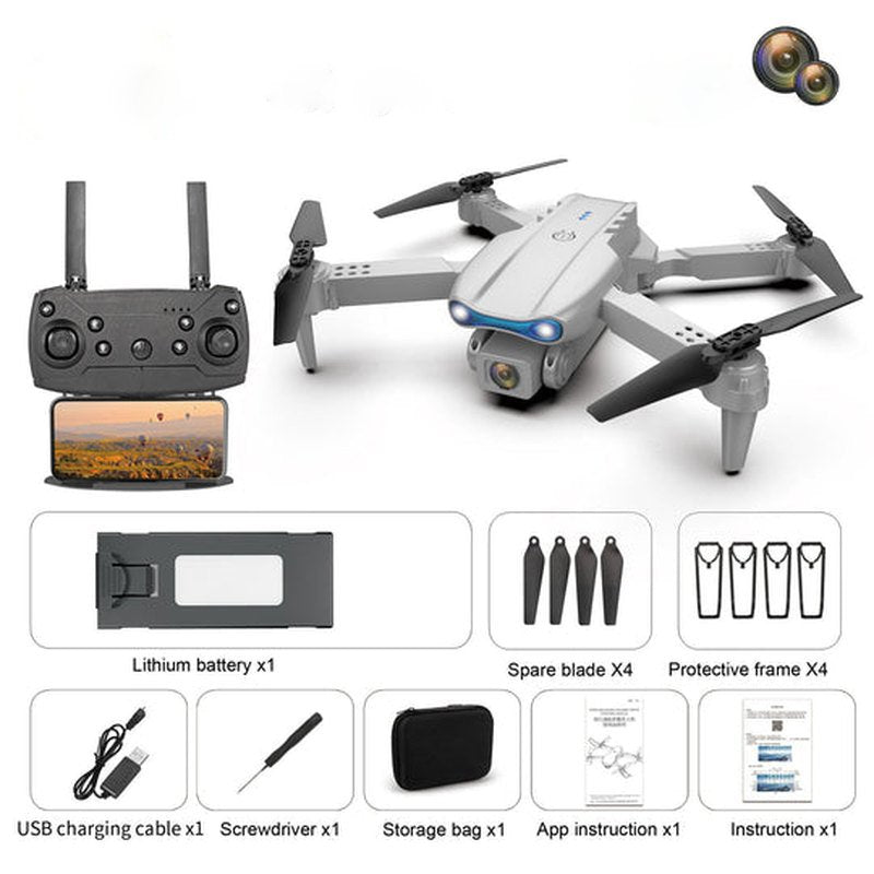 Remote control for 4K camera drone, intuitive design for easy quadcopter flight.