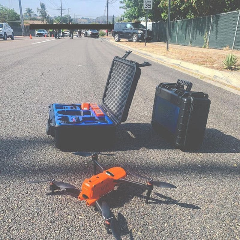 Advanced 4K drone, powerful motors and extended flight propellers for stable aerial photography.
