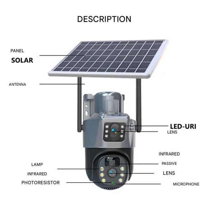 Durable outdoor security camera with solar power for reliable, weatherproof surveillance 24/7.