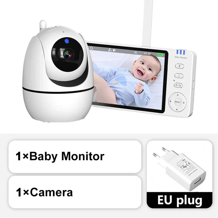 Monitor with night vision mode activated, displaying clear image of baby in a dark room