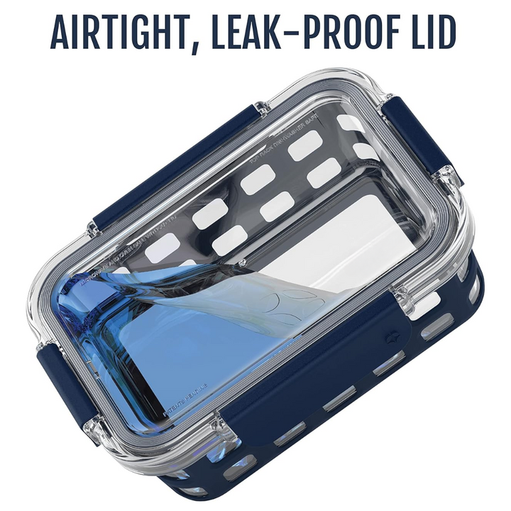 Small 6 oz glass meal prep containers for portion control, 5-pack with airtight, leak-proof lids.