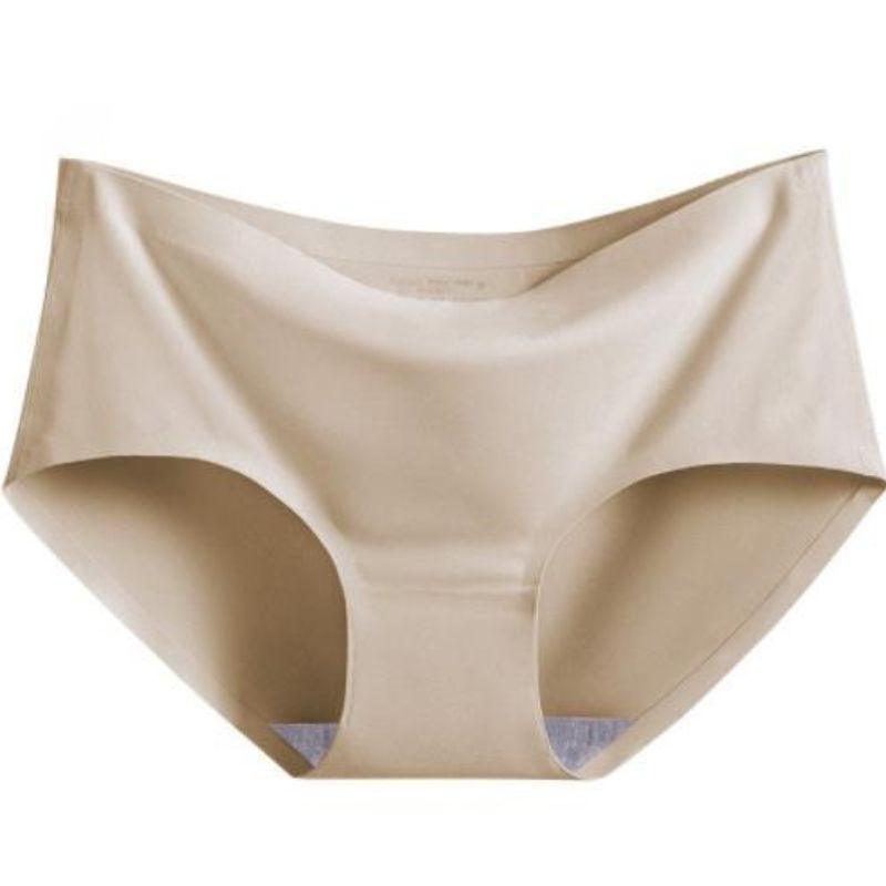 Multi-pack of soft intimates: women's silky seamless briefs, a no-show underwear set for comfort.