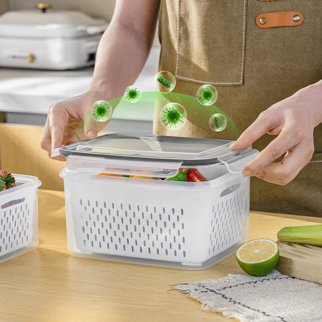 5-piece FreshKeeper set: large containers for effective food storage and produce saving
