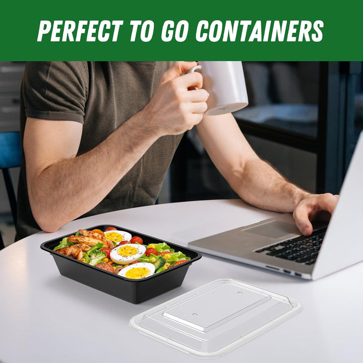 Essential 50-pack leakproof meal prep containers for healthy food storage, convenient lunches & fresh meals.