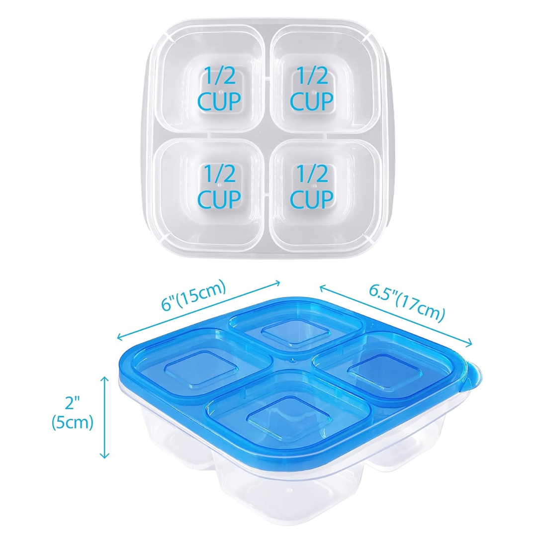Practical 6-pack reusable bento box meal prep set for efficient food storage, portable lunch, & snack organization.