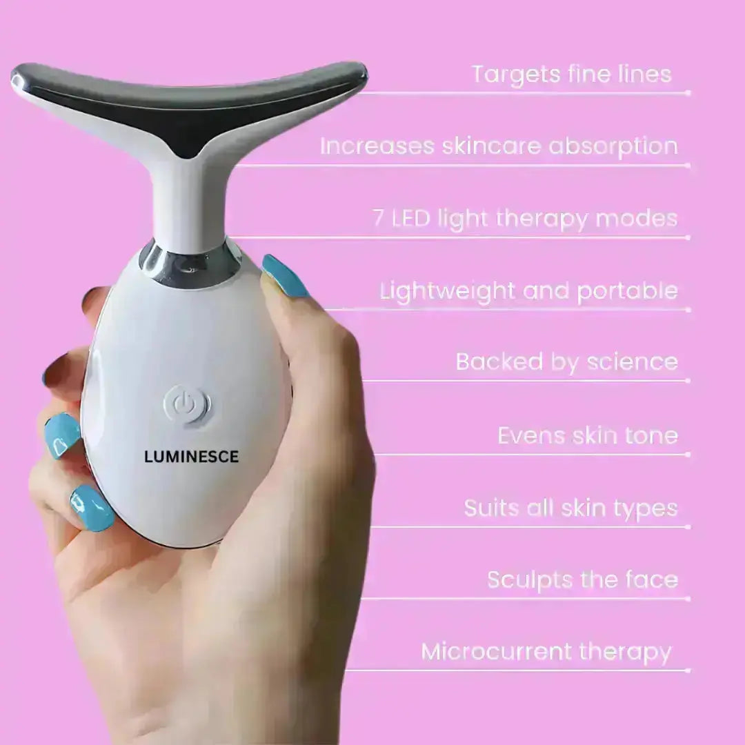 Professional 7-in-1 facial firming & massage tool for at-home anti-aging spa results.