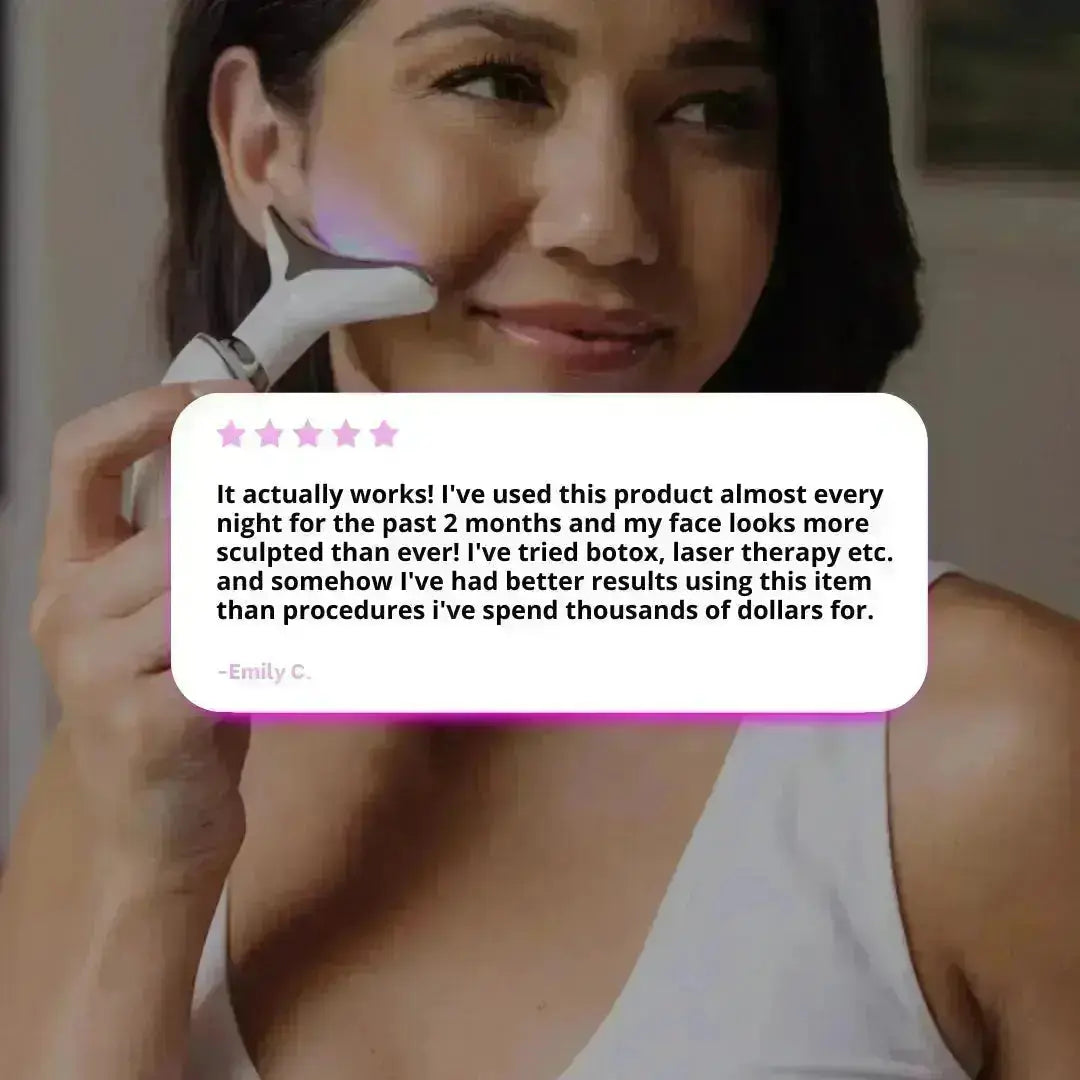Advanced 7-in-1 LED, EMS, & massage skincare tool for ultimate anti-aging benefits.