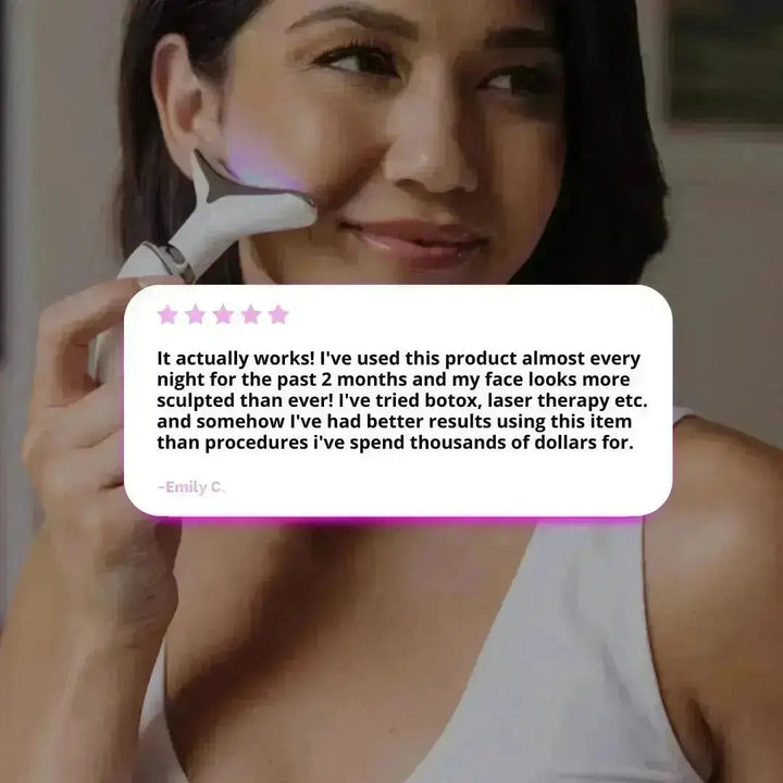 Advanced 7-in-1 LED, EMS, & massage skincare tool for ultimate anti-aging benefits.