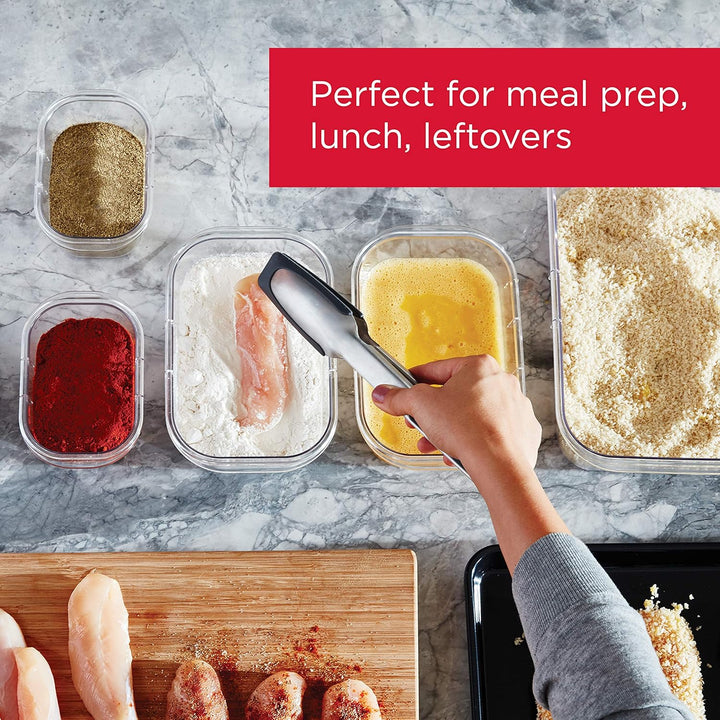 Convenient 7-piece BPA-free meal prep containers, perfect for healthy lunches and food storage.