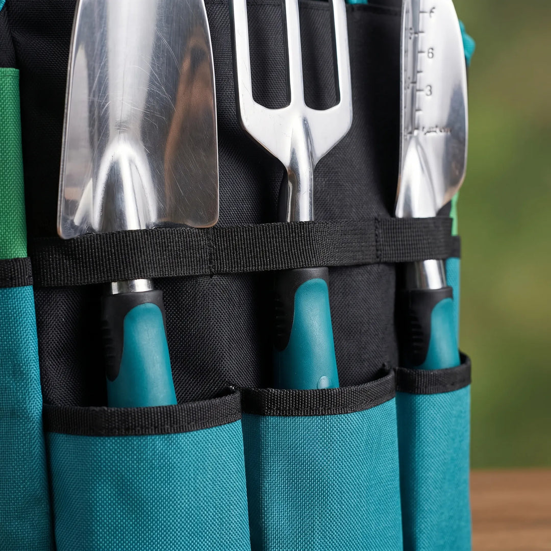 Complete gardening tool set featuring stainless steel tools & ergonomic handles for all garden tasks.