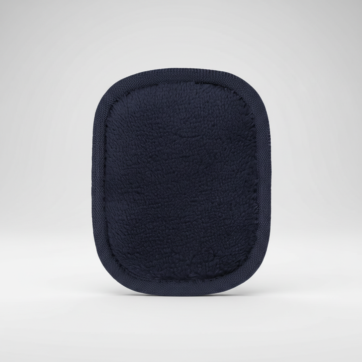 Reusable cleansing pads in a mesh laundry bag, highlighting their washable and eco-friendly nature