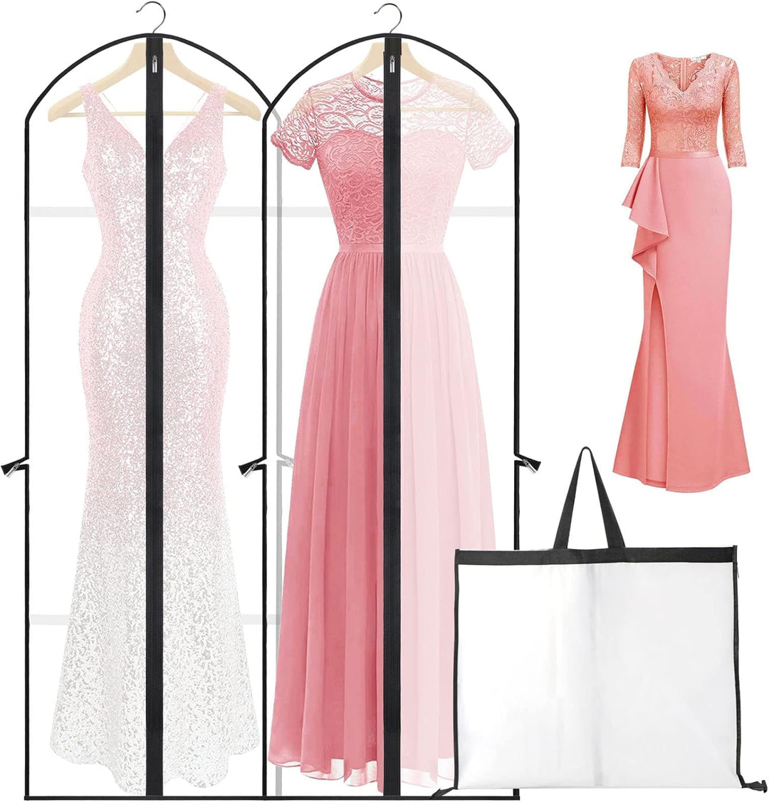 Extra-long 71-inch garment bag, perfect clothing storage and travel for formal attire.