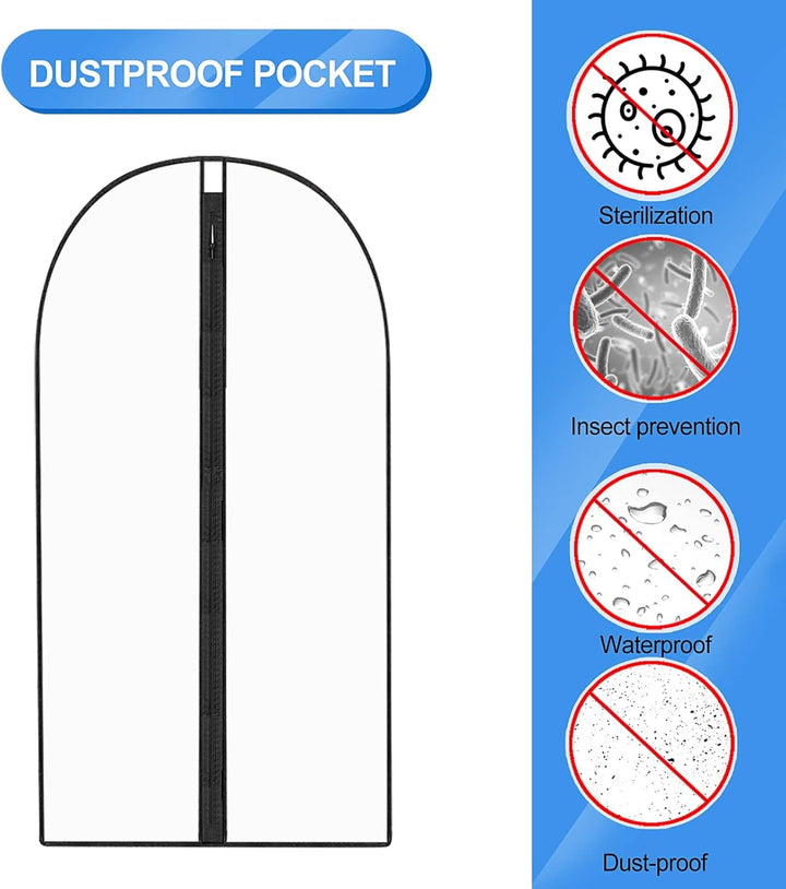 Formalwear dress bag, 71-inch, for safe travel & long-term storage.