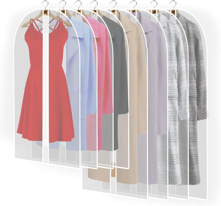 Wedding gown garment cover, 71-inch, for dust-free storage.