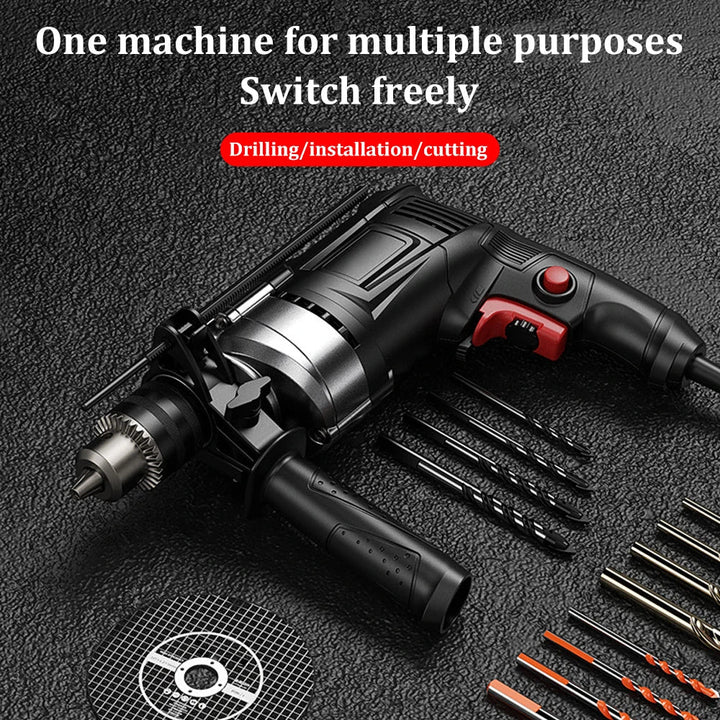 Front view of the DrillForce 780W Electric Hammer, ideal for construction and DIY drilling tasks