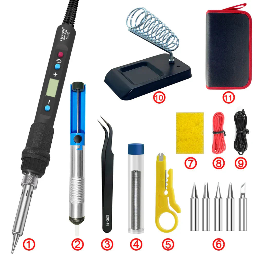 80W Digital Display Soldering Iron Kit