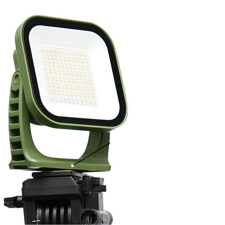 80W LED solar-powered camping lantern with zoom and magnetic base, ideal for outdoor lighting