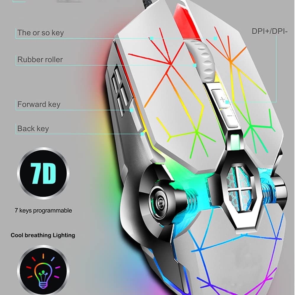 87-key mechanical gaming keyboard with an array of RGB colors and distinct blue switches