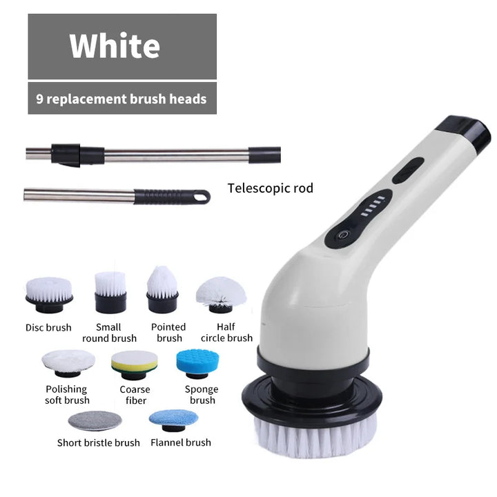 Powerful electric spin cleaner with an intuitive LED display for easy operation