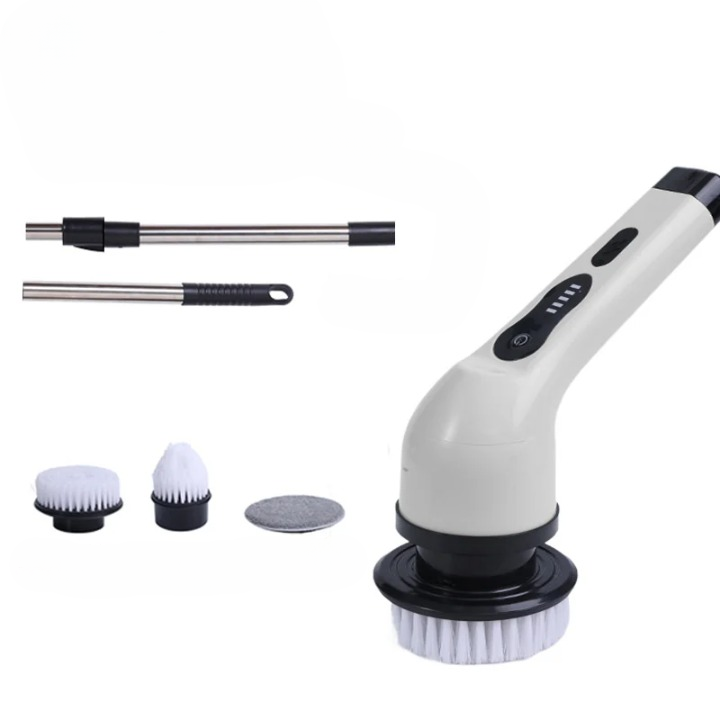 Electric household cleaning brush with LED digital display, simplifying your cleaning routine