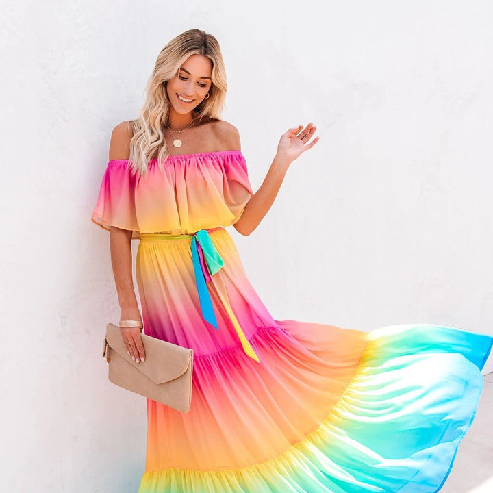 Women's Multicolour Summer Maxi Dress - Flattering & Vibrant