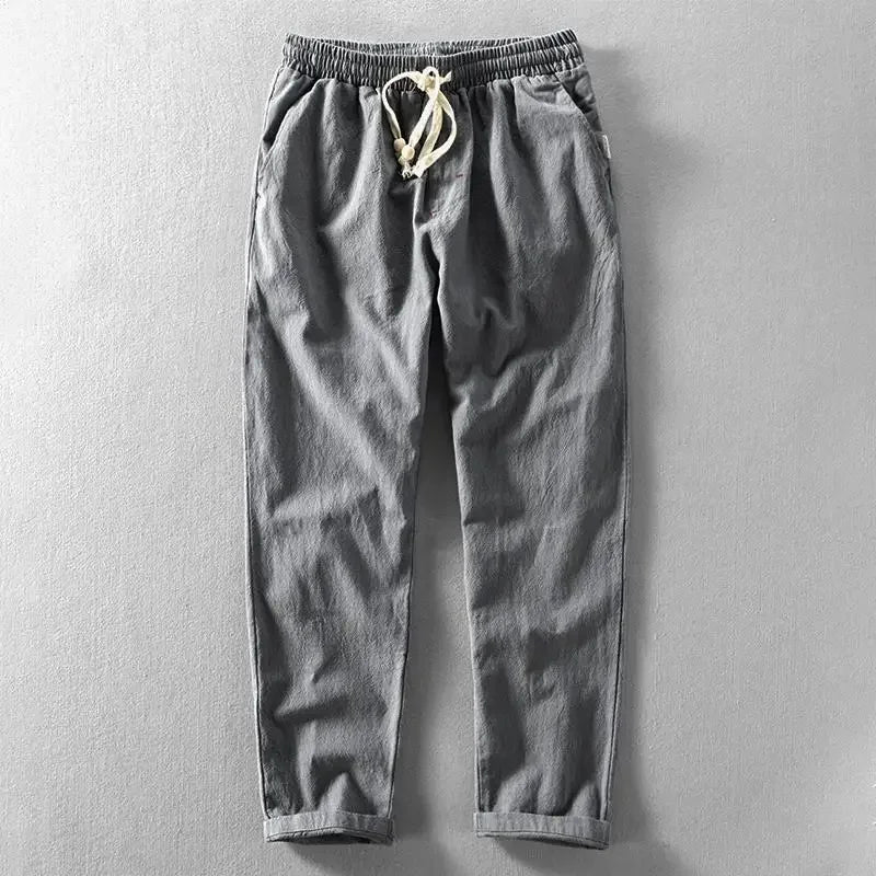 Full shot of comfortable men's Zen trousers, ideal for relaxed casual wear and freedom of movement.