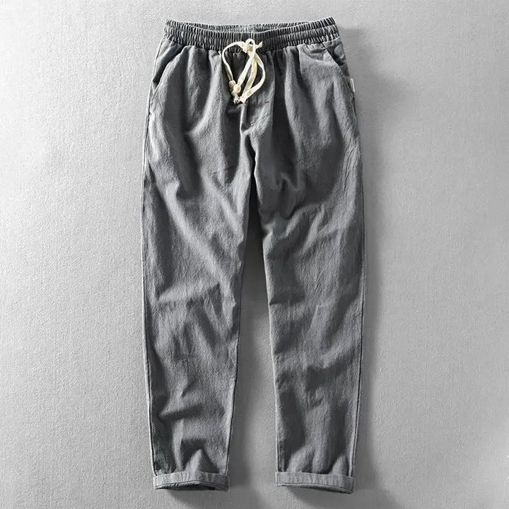 Full shot of comfortable men's Zen trousers, ideal for relaxed casual wear and freedom of movement.