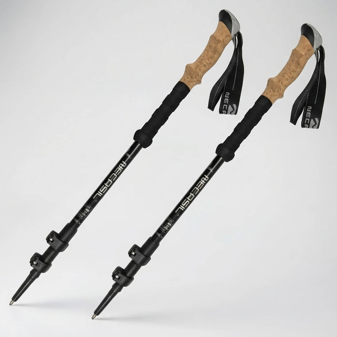 A versatile pair of adjustable hiking poles for men & women, suitable for all terrains & outdoor adventures.
