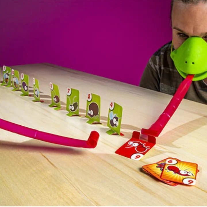Children's active frog skill game; fun indoor activity for young players & families.