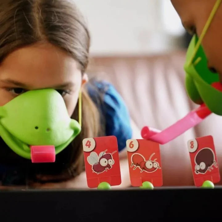 Family active frog party game; engaging skill-based fun for all ages, perfect for indoor gatherings.