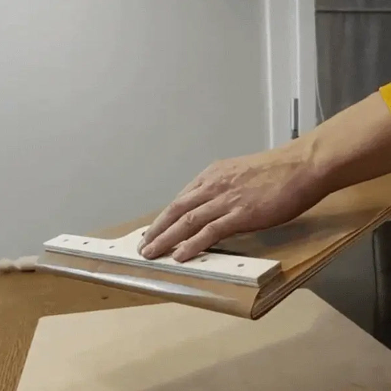 Pizza preparation tool: birch wood peel with unique sliding feature for seamless transfer