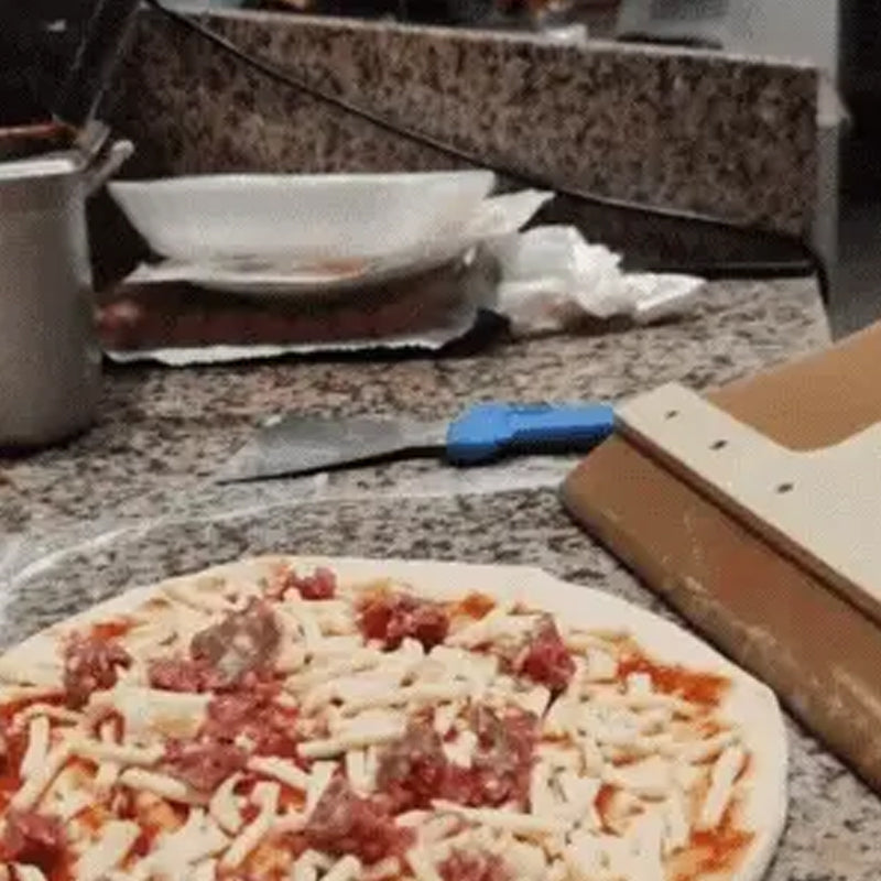 Durable birch wood pizza peel with sliding mechanism, a must-have cooking gadget for pizza night
