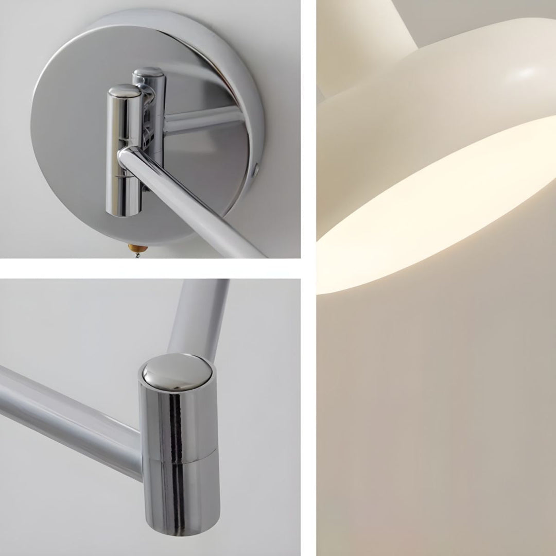 Black iron adjustable wall lamp, Bauhaus Swinglyte, for contemporary living spaces and home decor
