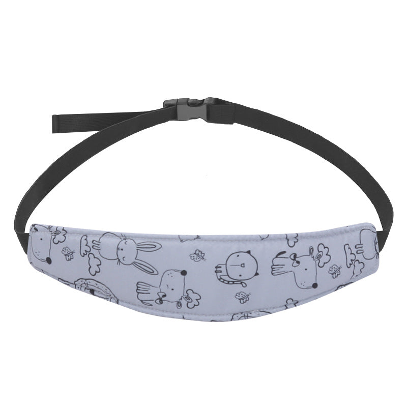 Toddler travel safety: Adjustable car seat head support cushion in a vibrant cartoon design, perfect for nap times in the car.