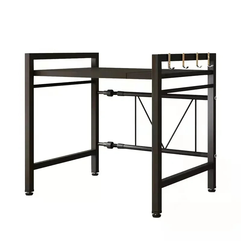 Adjustable Carbon Steel Double-Tier Kitchen Shelf